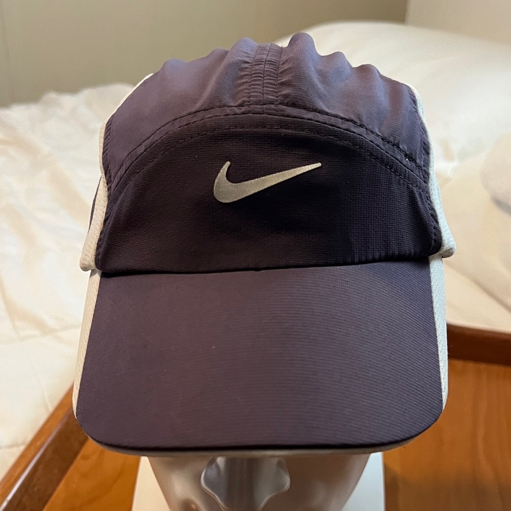 Nike Purple and White Reflective Swoosh Running Cap
